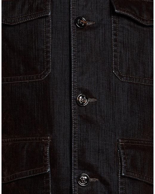 Moorer Black Jacket Cotton, Polyurethane for men