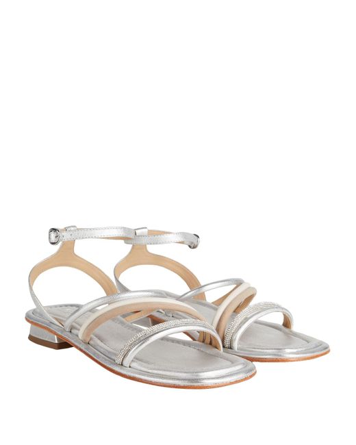 Emanuélle Vee White Sandals Leather