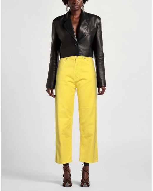 Grifoni Yellow Pants Cotton