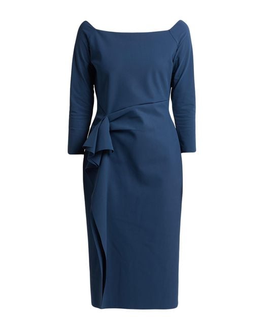 La Petite Robe Di Chiara Boni Blue Midi Dress Polyamide, Elastane