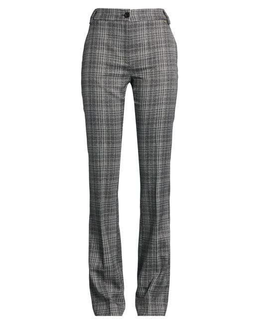 Liu Jo Gray Pants Polyester, Viscose, Elastane, Metallic Polyester