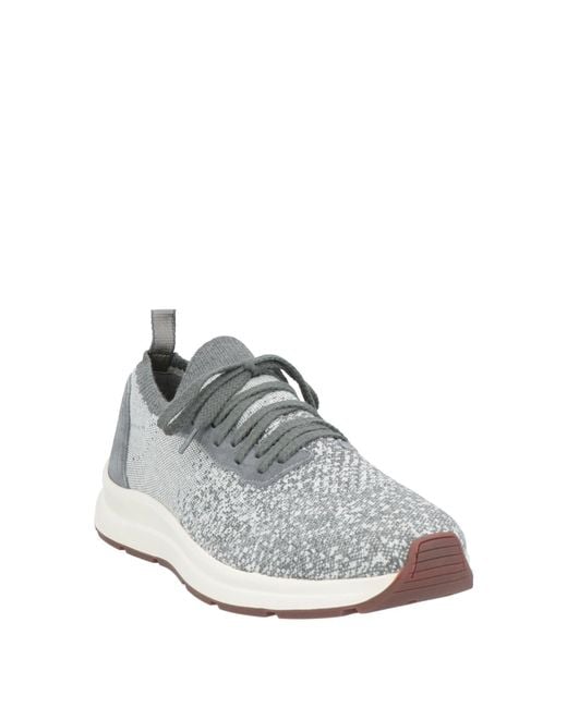 Andrea Ventura Firenze White Light Sneakers Textile Fibers, Leather for men
