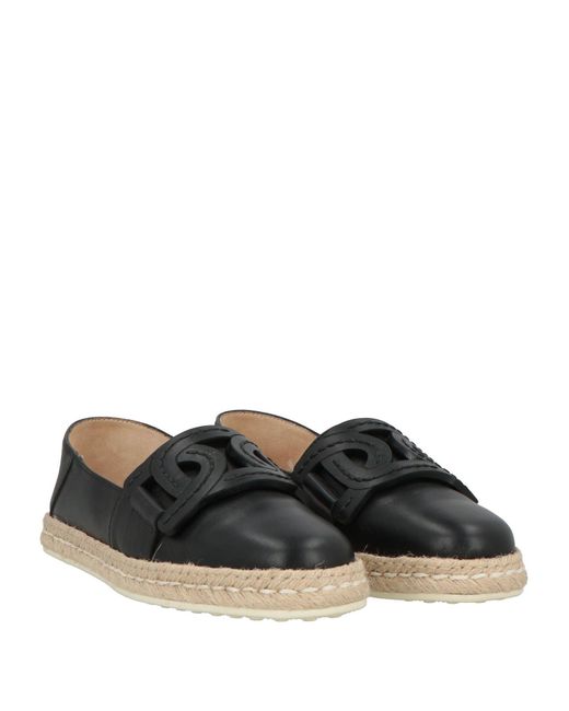 Tod's Black Espadrilles