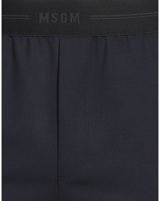 MSGM Blue Pants Virgin Wool, Elastane for men