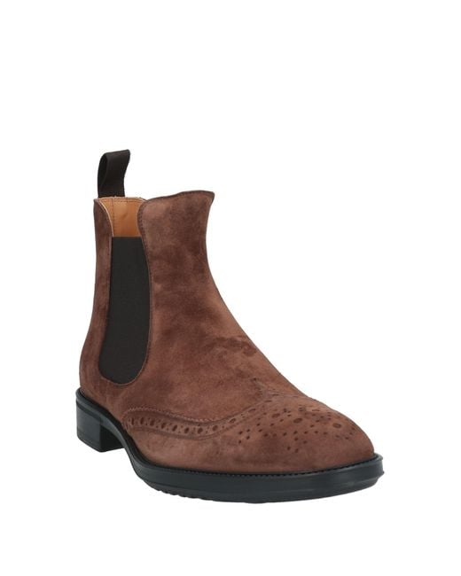 Doucal's Brown Ankle Boots Leather for men