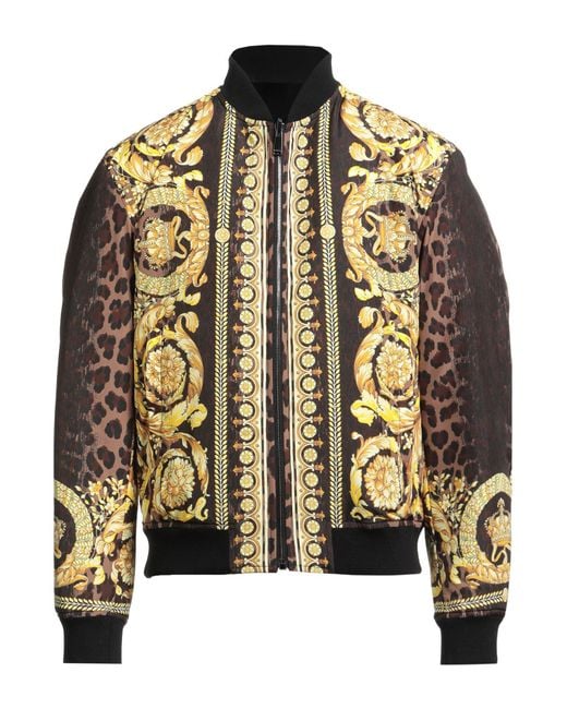 Versace Black Jacket Polyester, Virgin Wool, Viscose, Cotton, Polyamide for men