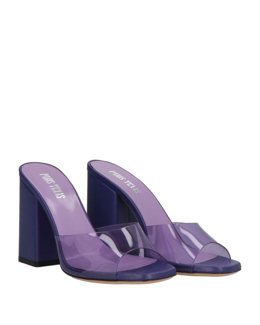 Paris Texas Purple Sandals Rubber, Soft Leather