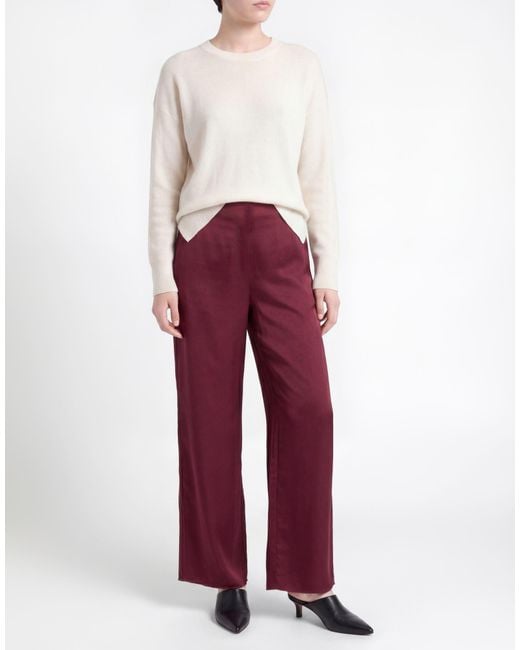 Marella Red Burgundy Pants Polyester