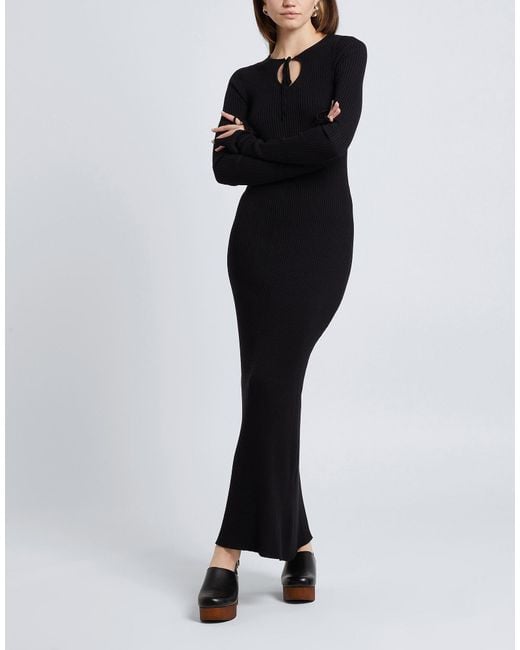 8 by YOOX Black Maxi Dress