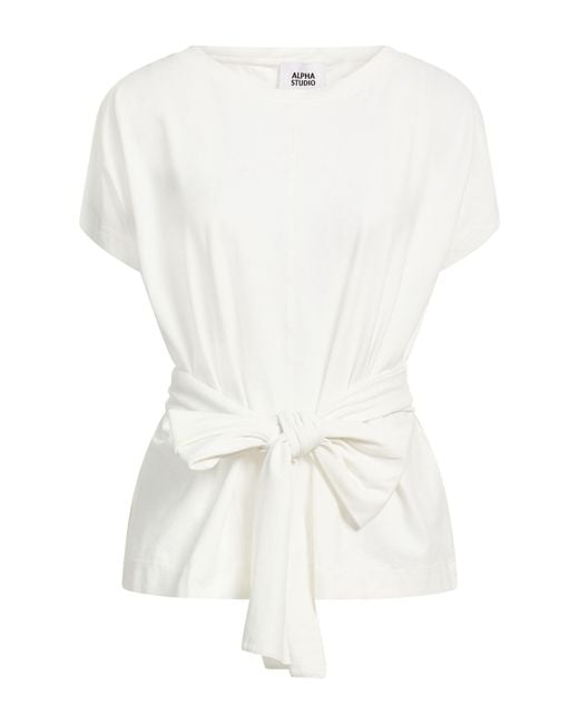 Alpha Studio White T-Shirts