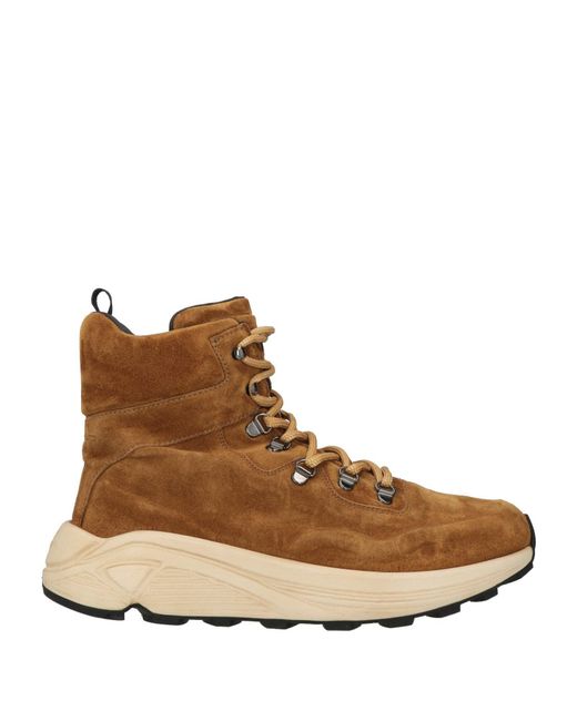 Officine Creative Brown Sand Ankle Boots Leather