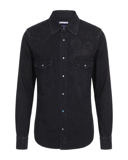 Jacob Cohen Blue Denim Shirt Cotton for men