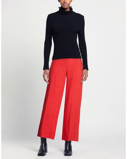 Diega Red Pants Linen