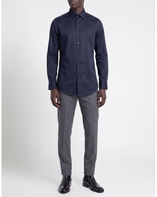 Roberto Cavalli Blue Shirt Cotton for men