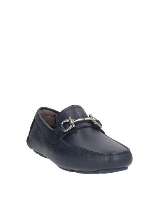 Ferragamo Blue Loafers Calfskin for men