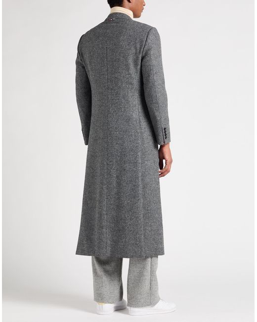 Thom Browne Gray Coat Wool for men