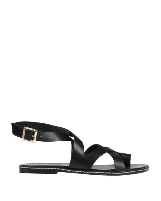 Baldinini Black Trend Thong Sandal Cowhide