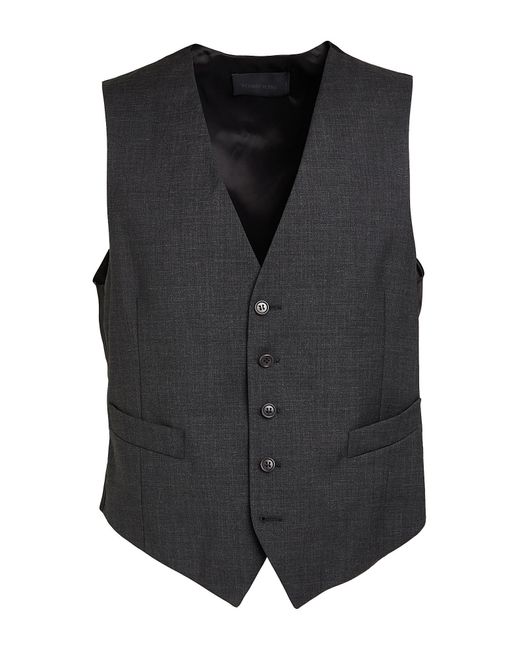 Tombolini Black Charcoal Tailored Vest Wool for men