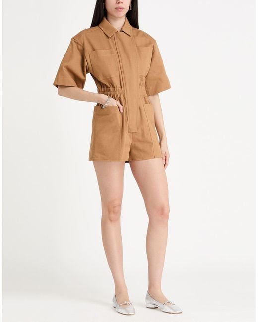 Max Mara Natural Camel Playsuit Cotton