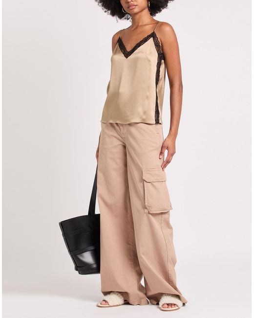Alberta Ferretti Natural Sand Top Acetate, Silk