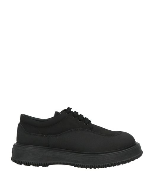 Hogan Black 3R Lace-Up Shoes Leather, Textile Fibers for men