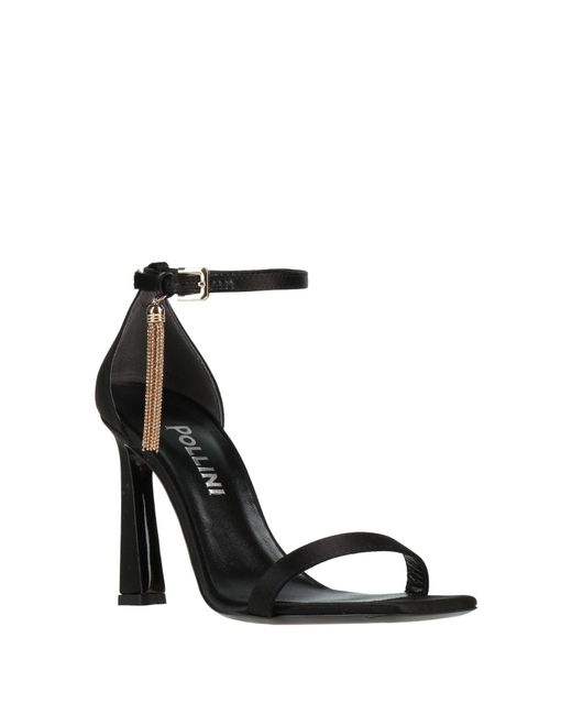 Pollini Black Sandals