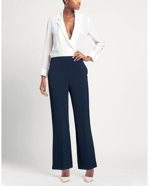 LEONARD Paris Blue Midnight Pants Polyester, Polyurethane