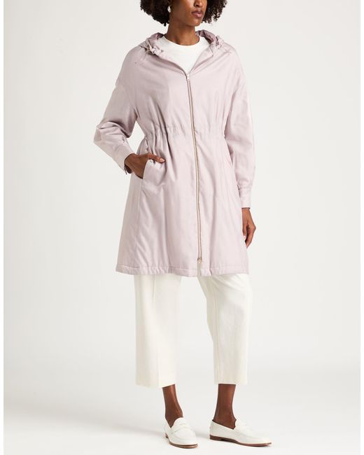 Herno Pink Overcoat & Trench Coat Cupro