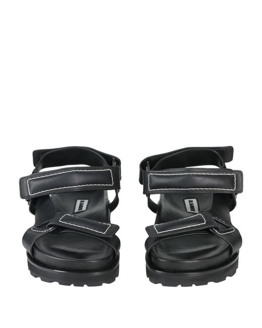 Jil Sander Black Sandals Cowhide for men