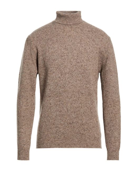 Messagerie Brown Light Turtleneck Wool, Recycled Polyamide, Silk for men