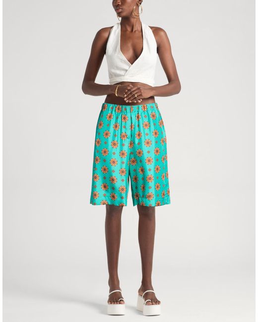 Maliparmi Blue Shorts & Bermuda Shorts Silk