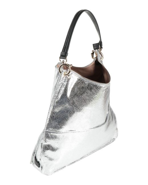 Studio Pollini Gray Handbag Leather