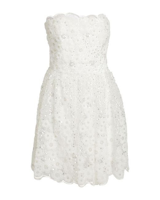 Self-Portrait White Mini Dress