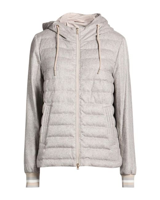 Herno Gray Puffer Silk, Cashmere, Polyamide, Elastane