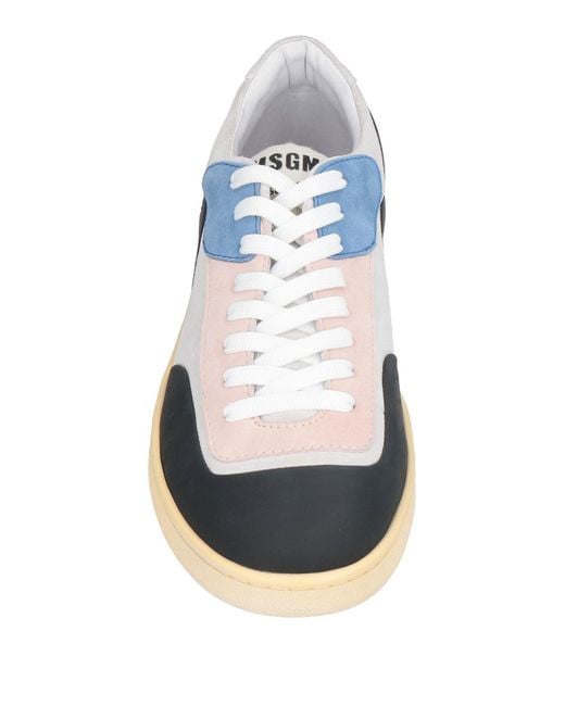 MSGM Blue Acbc X Fantastic Midnight Sneakers Leather for men