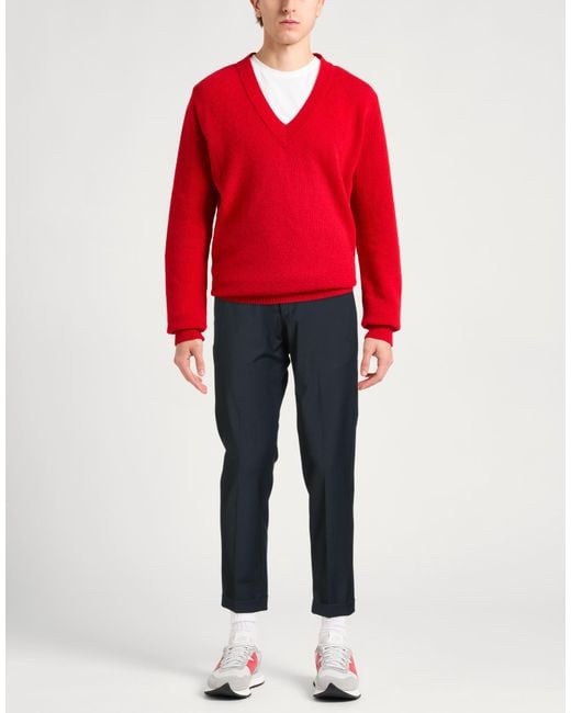 Michael Coal Blue Pants Wool, Polyester, Elastane for men