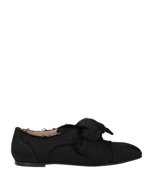 Emporio Armani Black Loafers Textile Fibers