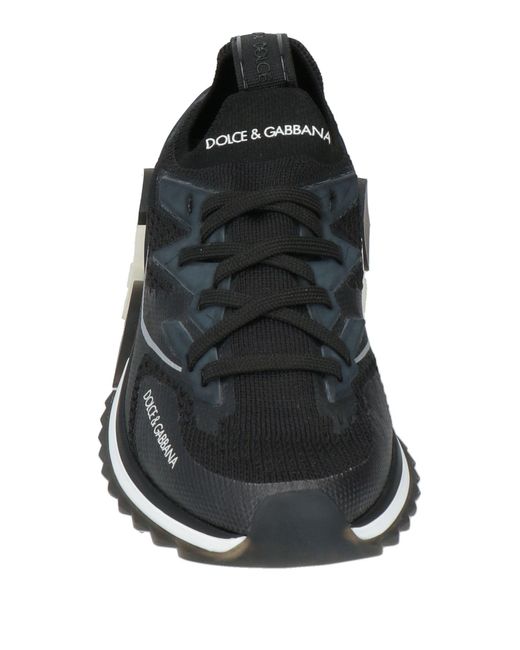 Dolce & Gabbana Black Sneakers Polyester, Viscose