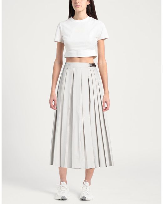 MAX&Co. White Midi Skirt