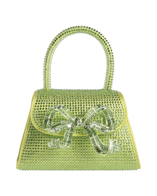 Self-Portrait Handbag in Green | Lyst UK