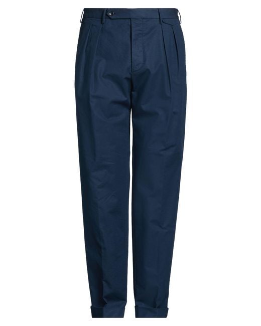 Incotex Blue Midnight Pants Cotton, Elastane for men