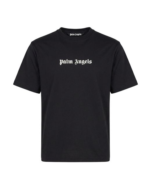 Palm Angels Black T-Shirt Cotton for men