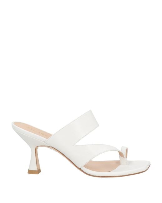 Stuart Weitzman White Thong Sandal