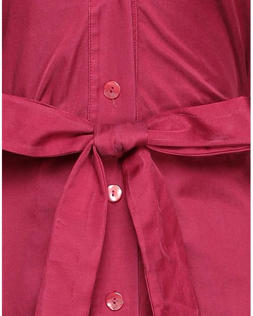 HER SHIRT HER DRESS Red Midi Dress