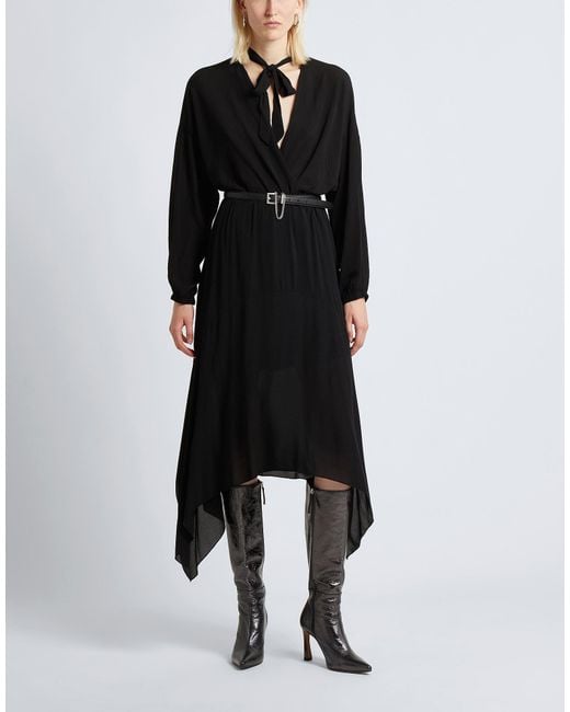8 by YOOX Black Midi Skirt