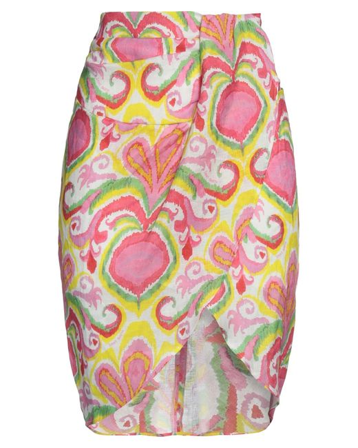 Mc2 Saint Barth Pink Midi Skirt