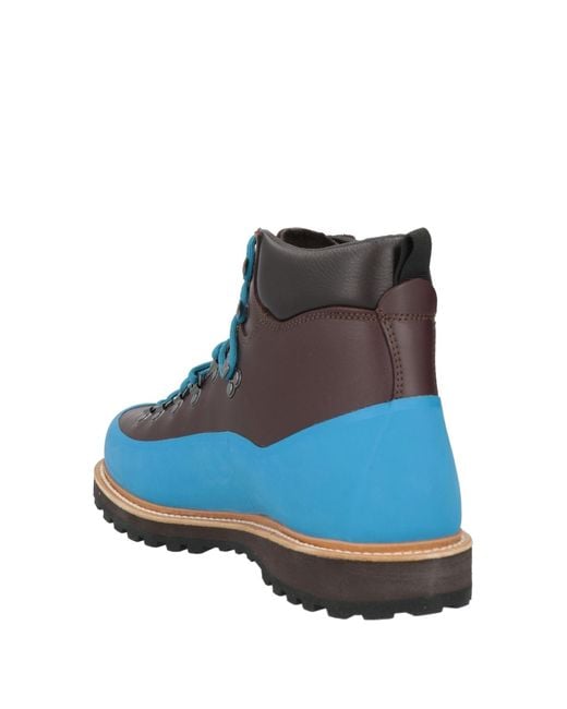 Diemme Blue Ankle Boots Leather, Rubber for men