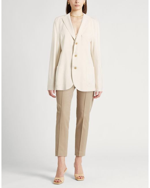 Eleventy Natural Blazer Cotton, Polyamide, Elastane
