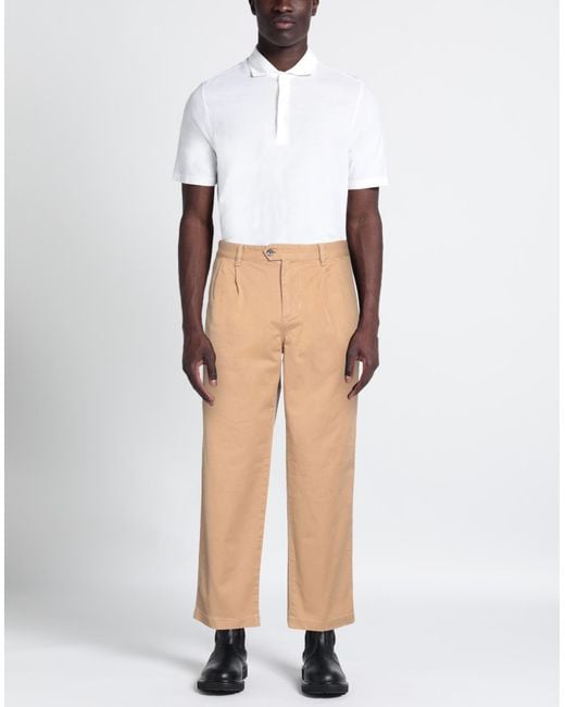 Tommy Hilfiger Natural Sand Pants Cotton, Elastane for men