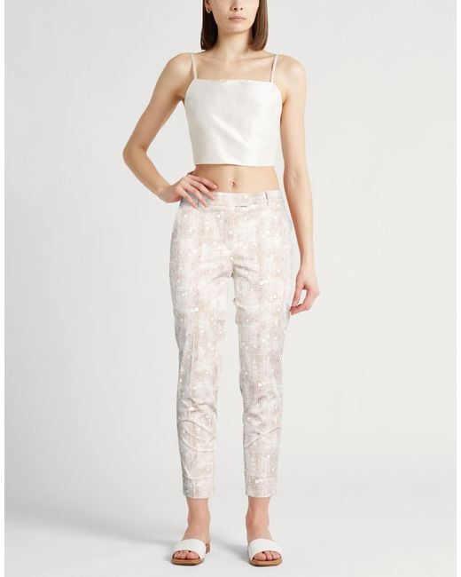 Peserico White Pants Cotton, Elastane
